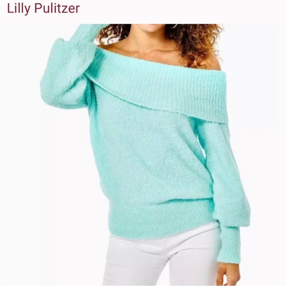 Lilly Pulitzer Barrymore sweater in size small  in sea salt blue